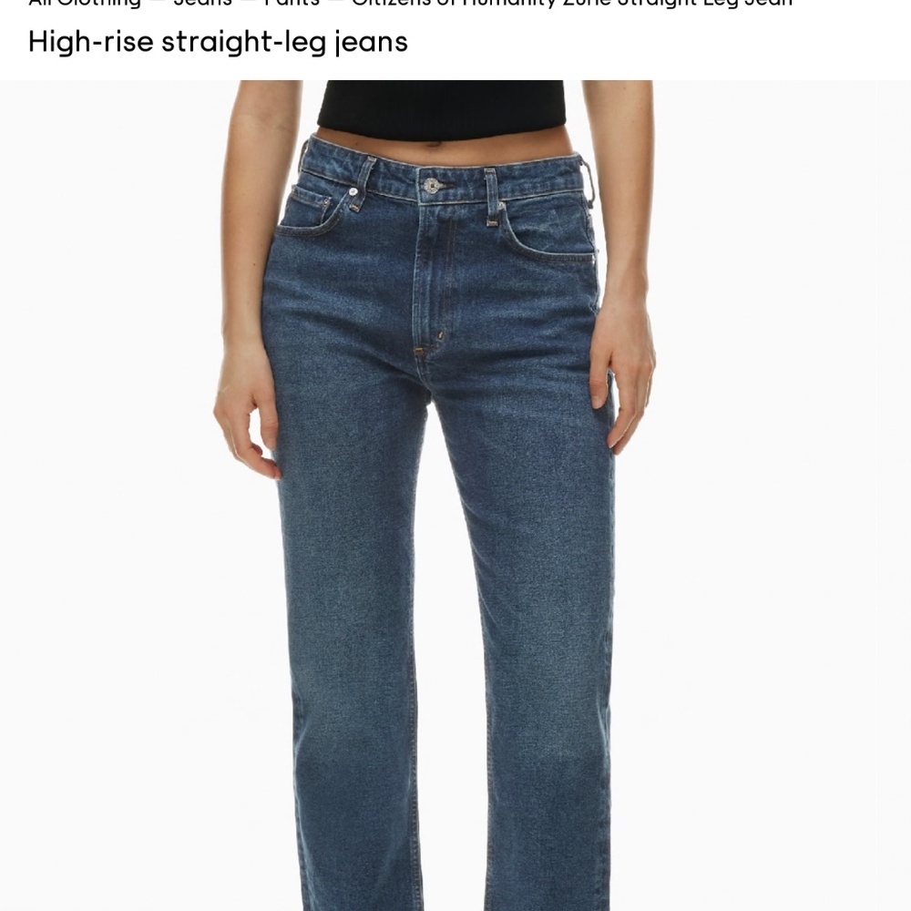 Aritzia Citizens of Humanity Zurie High-rise straight-leg jeans